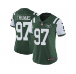 Women's Nike New York Jets #97 Lawrence Thomas Vapor Untouchable Limited Green Team Color NFL Jersey