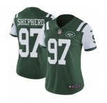 Women's Nike New York Jets #97 Nathan Shepherd Green Team Color Vapor Untouchable Elite Player NFL Jersey