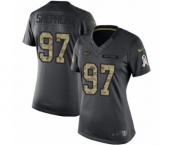 Women's Nike New York Jets #97 Nathan Shepherd Limited Black 2016 Salute to Service NFL Jersey