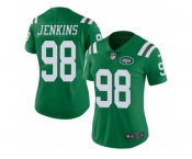 Women's Nike New York Jets #98 Jarvis Jenkins Limited Green Rush NFL Jersey
