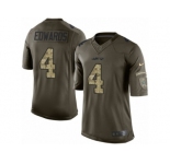 Youth Nike New York Jets #4 Lac Edwards Limited Green Salute to Service NFL Jersey
