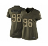 nike women nfl jerseys new york jets #96 wilkerson army green[nike Limited Salute To Service]