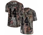 Youth New York Jets #14 Sam Darnold Limited Camo Rush Realtree Football Jersey