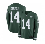 Youth New York Jets #14 Sam Darnold Limited Green Therma Long Sleeve Football Jersey