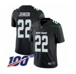 Youth New York Jets #22 Trumaine Johnson Black Alternate Vapor Untouchable Limited Player 100th Season Football Jersey