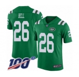 Youth New York Jets #26 Le'Veon Bell Limited Green Rush Vapor Untouchable 100th Season Football Jersey