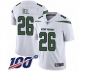 Youth New York Jets #26 Le'Veon Bell White Vapor Untouchable Limited Player 100th Season Football Jersey