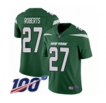 Youth New York Jets #27 Darryl Roberts Green Team Color Vapor Untouchable Limited Player 100th Season Football Jersey