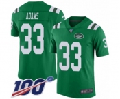 Youth New York Jets #33 Jamal Adams Limited Green Rush Vapor Untouchable 100th Season Football Jersey