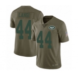 Youth New York Jets #44 Harvey Langi Limited Olive 2017 Salute to Service Football Jersey
