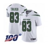Youth New York Jets #83 Eric Tomlinson White Vapor Untouchable Limited Player 100th Season Football Jersey