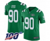 Youth New York Jets #90 Dennis Byrd Limited Green Rush Vapor Untouchable 100th Season Football Jersey