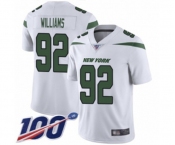 Youth New York Jets #92 Leonard Williams White Vapor Untouchable Limited Player 100th Season Football Jersey