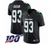 Youth New York Jets #93 Tarell Basham Black Alternate Vapor Untouchable Limited Player 100th Season Football Jersey