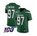 Youth New York Jets #97 Nathan Shepherd Green Team Color Vapor Untouchable Limited Player 100th Season Football Jersey