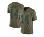Youth Nike New York Jets #14 Jeremy Kerley Limited Olive 2017 Salute to Service NFL Jersey
