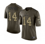 Youth Nike New York Jets #14 Ryan Fitzpatrick Limited Green Salute to Service NFL Jersey