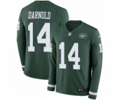 Youth Nike New York Jets #14 Sam Darnold Limited Green Therma Long Sleeve NFL Jersey
