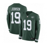 Youth Nike New York Jets #19 Keyshawn Johnson Limited Green Therma Long Sleeve NFL Jersey