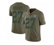 Youth Nike New York Jets #27 Darryl Roberts Limited Olive 2017 Salute to Service NFL Jerse
