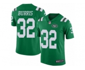 Youth Nike New York Jets #32 Juston Burris Limited Green Rush Vapor Untouchable NFL Jersey