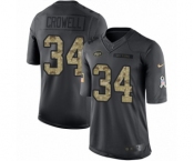 Youth Nike New York Jets #34 Isaiah Crowell Limited Black 2016 Salute to Service NFL Jersey