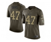 Youth Nike New York Jets #47 Kellen Davis Limited Green Salute to Service NFL Jersey