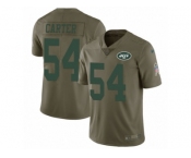 Youth Nike New York Jets #54 Bruce Carter Limited Olive 2017 Salute to Service NFL Jersey