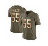 Youth Nike New York Jets #55 Lorenzo Mauldin Limited Olive Gold 2017 Salute to Service NFL Jersey