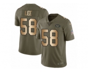 Youth Nike New York Jets #58 Darron Lee Limited Olive Gold 2017 Salute to Service NFL Jersey