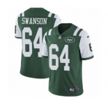 Youth Nike New York Jets #64 Travis Swanson Green Team Color Vapor Untouchable Elite Player NFL Jersey