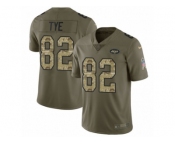 Youth Nike New York Jets #82 Will Tye Limited Olive Camo 2017 Salute to Service NFL Jersey