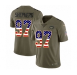 Youth Nike New York Jets #97 Nathan Shepherd Limited Olive USA Flag 2017 Salute to Service NFL Jersey