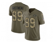 Youth Nike New York Jets #99 Mark Gastineau Limited Olive Camo 2017 Salute to Service NFL Jersey