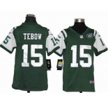 nike youth nfl jerseys new york jets #15 tebow green[nike]