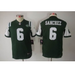 nike youth nfl jerseys new york jets #6 sanchez green[nike limited]