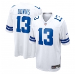 Men Dallas Cowboys #13 Downs Game White NFL Jersey