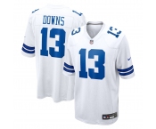Men Dallas Cowboys #13 Downs Game White NFL Jersey