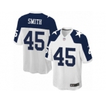 Men Nike Dallas Cowboys #45 Rod Smith Game White Throwback Alternate NFL Jersey