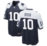 Men's Dallas Cowboys #10 Cooper Rush Game Navy Blue Throwback Alternate Football Jersey