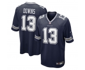Men's Dallas Cowboys #13 Downs  Game Navy Blue Team Color Football Jersey