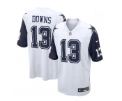 Men's Dallas Cowboys #13 Downs Game White Throwback Alternate Football Jersey