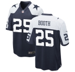 Men's Dallas Cowboys #25 Booth Game Navy Blue Throwback Alternate Football Jersey