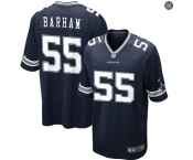 Mens Dallas Cowboys #55 Jaishawn Barham Game Navy Blue Team Color Football Jersey
