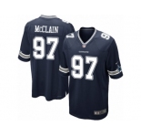 Men's Nike Dallas Cowboys #97 Terrell McClain Game Navy Blue Team Color NFL Jersey