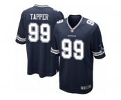 Men's Nike Dallas Cowboys #99 Charles Tapper Game Navy Blue Team Color NFL Jersey