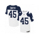 Men Nike Dallas Cowboys #45 Rod Smith Elite White Throwback Alternate NFL Jersey