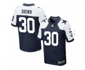 Men's Nike Dallas Cowboys #30 Anthony Brown Elite Navy Blue Throwback Alternate NFL Jersey