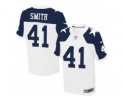 Men's Nike Dallas Cowboys #41 Keith Smith Elite White Throwback Alternate NFL Jersey