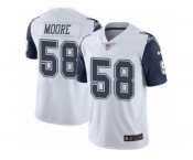 Men's Nike Dallas Cowboys #58 Damontre Moore Elite White Rush NFL Jersey